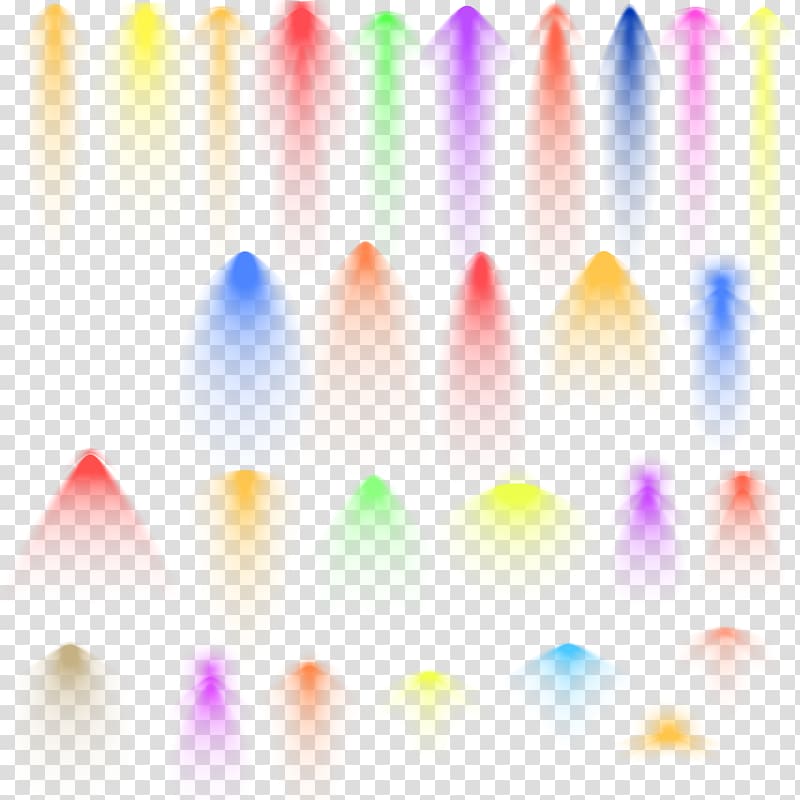 Ilustrasi berbagai macam  warna  cahaya pencahayaan 
