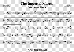 The Imperial March Sheet Musik Cello Clarinet Flute, terompet dan saksofon ...
